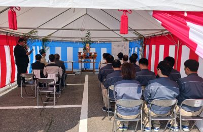 中越精器株式会社第二工場増築工事の安全祈願祭を執り行いました。